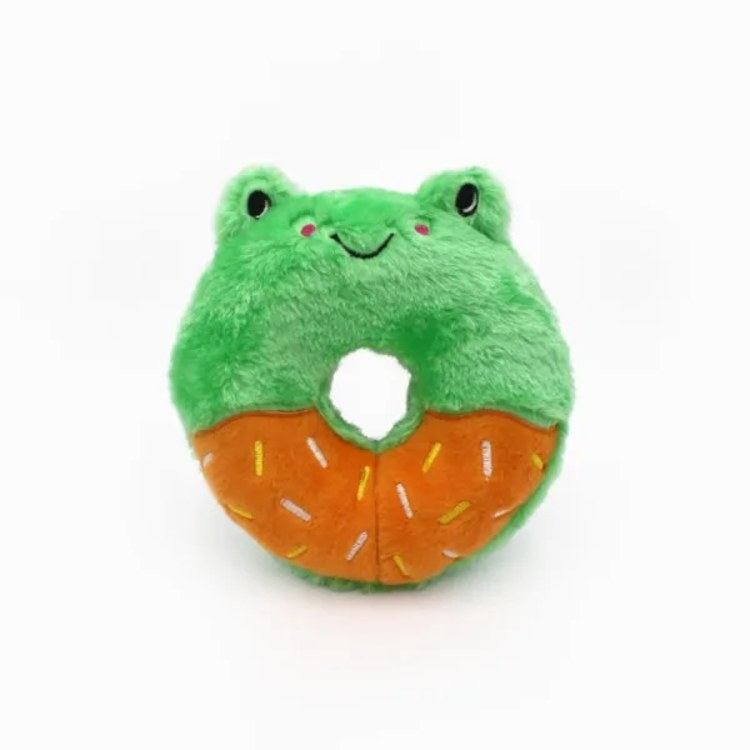 ZippyPaws 柑橘醬蛙甜甜圈 寵物玩具(狗玩具|有聲玩具)