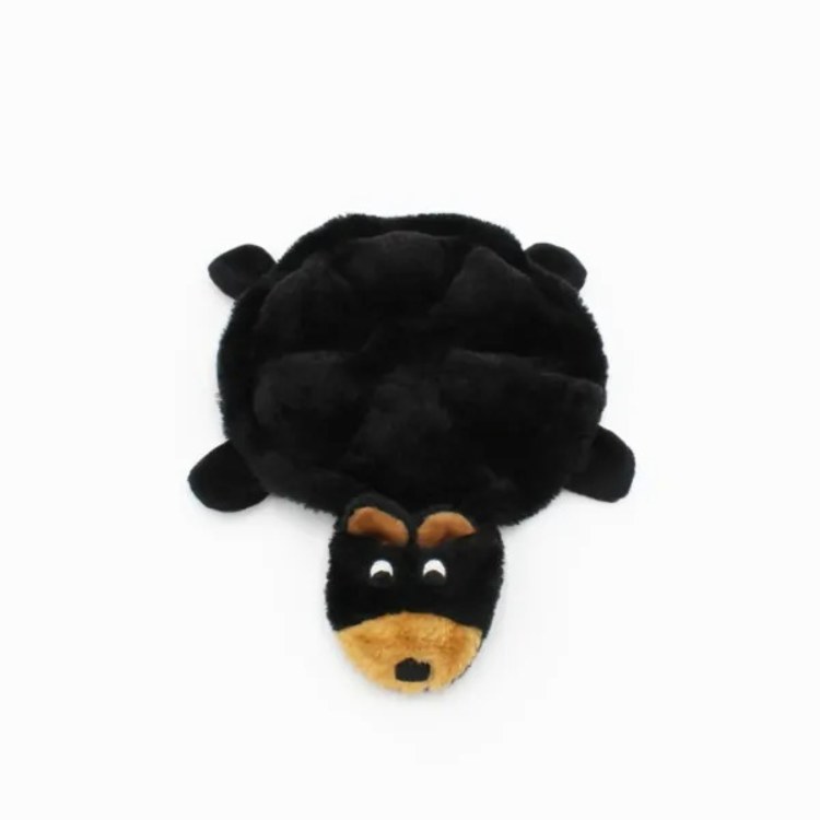 ZippyPaws 扁扁布包熊 寵物玩具(狗玩具|有聲玩具)
