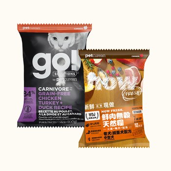 【雙11限定】go now 犬貓天然糧100克兩件組