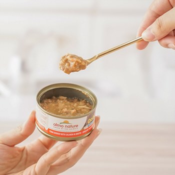 Almo義士大廚 鮪魚鮭魚 肉絲主食罐 (貓罐|貓鮮食)