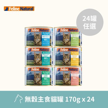【任選】K9 170克 24件組 鮮燉貓咪主食貓罐 (無穀|主食罐頭)