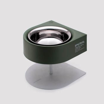 SPUTNIK 可調式寵物防蟻碗架組 綠色 (飼料碗|水碗)