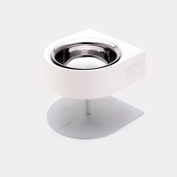 SPUTNIK 可調式寵物防蟻碗架組 白色(飼料碗|水碗)