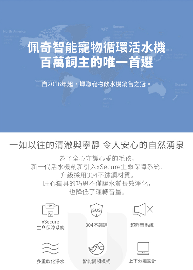 PETKIT佩奇智能寵物活水機 商品說明頁2