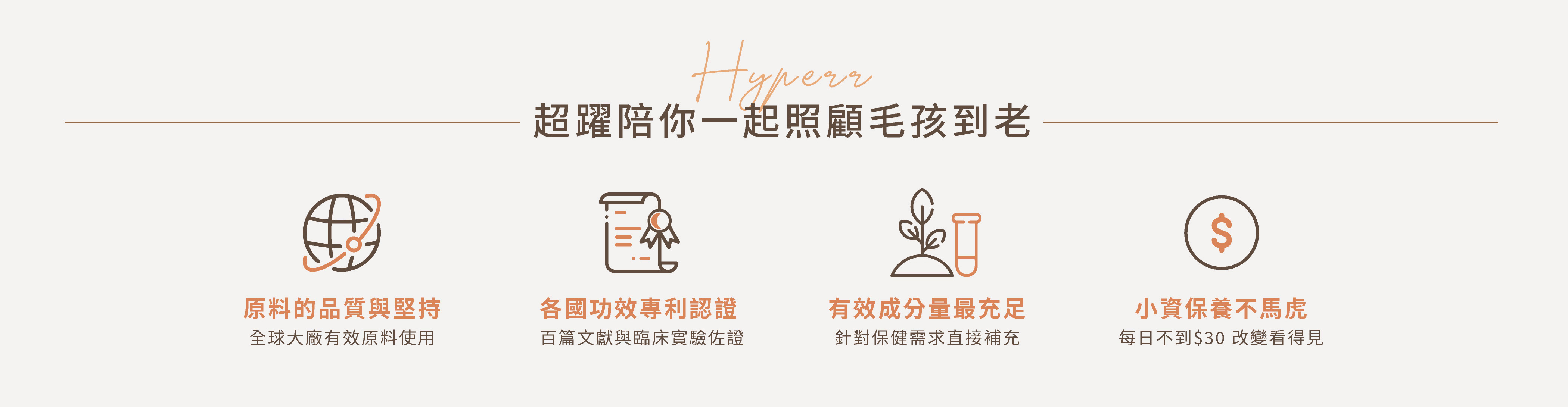 Hyperr超越照顧毛孩到老