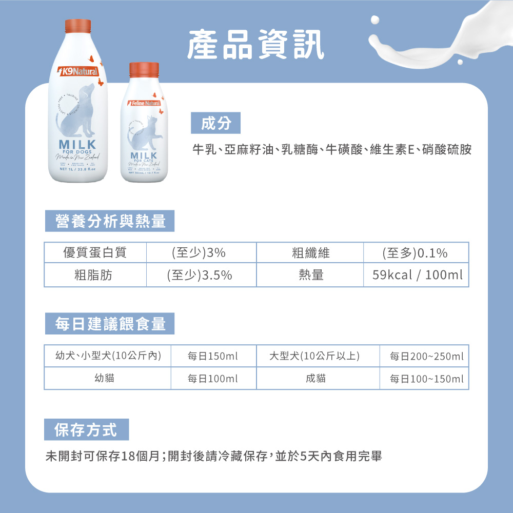 K9 零乳糖牛奶 商品說明頁4